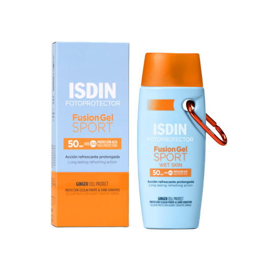 کرم و ژل ضد آفتاب بی رنگ ایزدین فیوژن اسپرت ضدآب Spf50