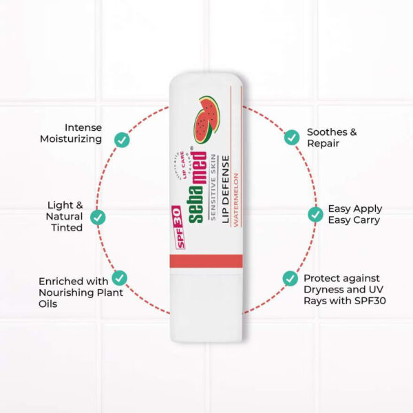 بالم لب محافظ و ضد آفتاب SPF30 سبامد - Image 6