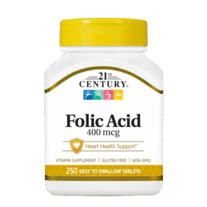 مکمل اسید فولیک 400mg برند سنتری | حمایت از سلامت قلب