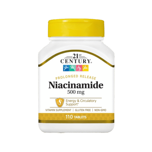 مکمل نیاسینامید 500mg سنتری | کاهش چین و چروک و پیری پوست - Image 1